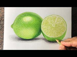 Speed drawing of a Lime with prismacolor pencils