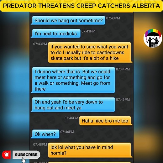 9.4K views · 224 reactions | Predator Threatens Creep Catchers Alberta | Maga collection shop | Facebook
