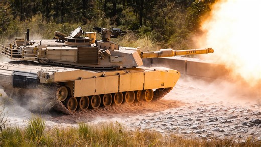 US soldiers train to command battle tanks