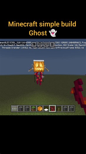 Minecraft simple ghost 👻 build hack #minecraft #technoblade #gaming #minecrafttutorial