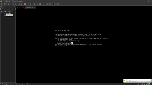 怀旧\教程向，在VM虚拟机中安装msDOS