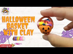 DIY Clay Pumpkin Basket for Halloween 🎃 | Easy Halloween Craft Idea
