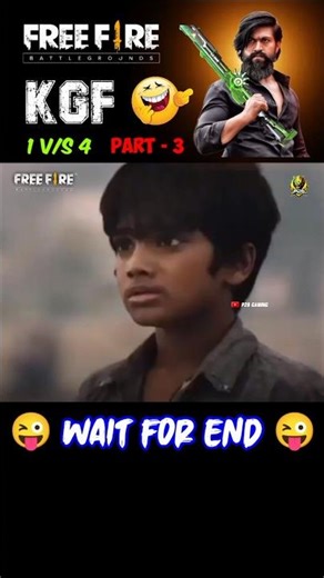 KGF 2 🔥 Free Fire Funny Dubbing Comedy 😂 | Rocky Bhai 1vs4 Clutch 😱 #shorts