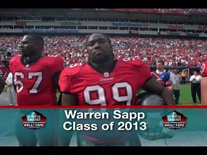 The NFL's Defensive Player of the Year from 1999, Warren Sapp was a heart-and-soul player for the Tampa Bay Buccaneers, who he helped lead to a Super Bowl Championship in 2002. On the 10th anniversary of his Enshrinement, Sapp will again be honored in Canton this summer. | Pro Football Hall of Fame