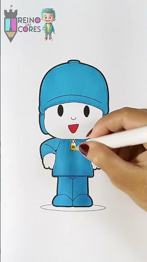 Colorindo o Pocoyo | Pocoyo no Reino das Cores | Colorir Desenhos para crianças 🎨✍🏼