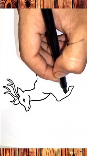 Deer drawing easy. How to draw deer drawing easy step by step. Deer drawing tutorial.
