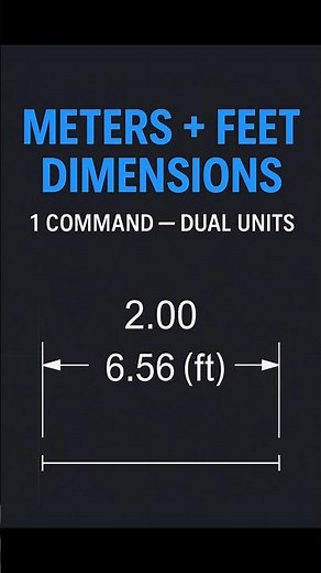 AutoCAD Dimensions in Both Meters and Feet (DIMSTYLE Trick) #AutoCAD #Tutorial
