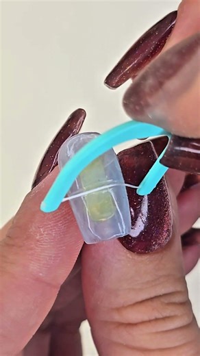 Light Blue Vintage Glass Inspired Gel Nail Tutorial #gelnails #nails #naildesign