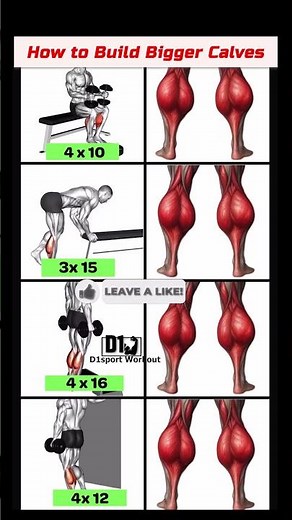 Grow Your Calves Fast with Dumbbells!! #fitness