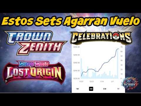 Era Sword & Shield Pokémon TCG Crown Zenith, Celebrations y Lost Origin al alza