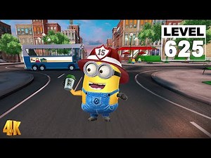Minion Rush Firefighter Minion commit 170 Despicable Actions at Downtown - Level 625 4K