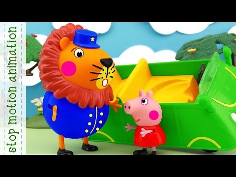 Mr. lion and peppa's car, Pit on the road