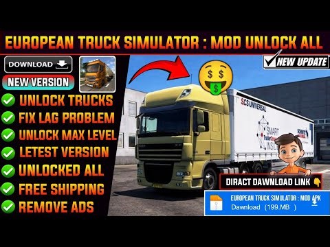 European Truck Simulator Mod Apk v4.0.1 🔥 Unlimited Money 🤑 Letest Version All unlock 2026