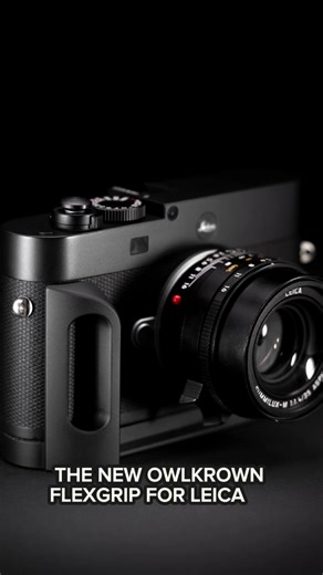 Introducing the new FlexGrip for Leica M11 and M-EV1. Designed as a true extension of your camera, featuring a built-in Arca Swiss profile for seamless tripod use. The base geometry keeps your camera upright on flat surfaces, even with heavier lenses. No more tipping over. Integrated AirTag compartment for traceability. Machined from a solid billet of aluminum and anodized in Black Chrome or Silver Chrome. Unobstructed access to battery and SD card. Removable hollow lightweight grip, ready for f