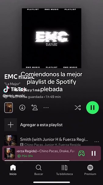 la mejor playlist plebadaaa #spotify #playlist #emcmusic #foryoupage #algobien #erickmzz #foryoupage