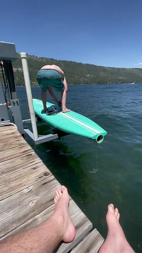 Just taking the 1965 Jet Board out for a scoot #jetboard #motorizedsurfboard #surfboard #hydrofoil #watersports