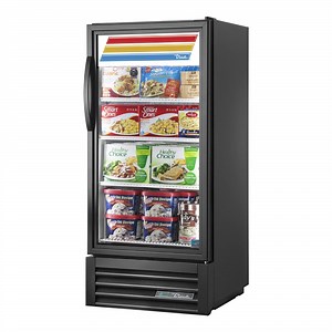 True GDM-10F-HC~TSL01 24 7/8" Black Glass Door Merchandiser Freezer with LED Lighting