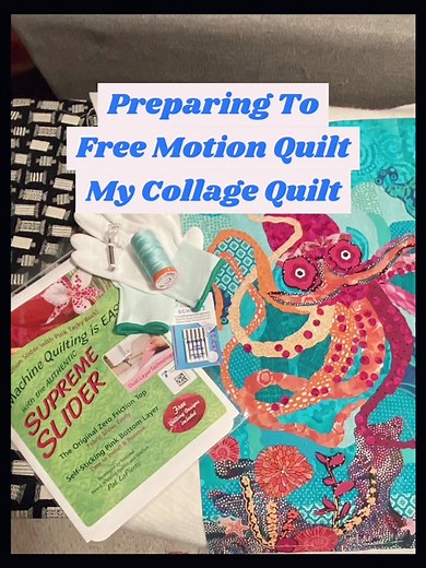 Collage Quilting 🐙❤️🐠 Pattern: #octopusgarden By: #laurieheinecollage #collagequilt #howtocollagequilt #obsessed #hobby #crafting #howto #quiltsofinstagram #collagequilting #quiltersofinstagram #artquilting #quiltingaddict #quiltingfun #ilovethis #easycrafts #quiltingtreasures #diywalldecor #diywallart #craftqueen #octopusquilt #sew #quilt #freemotion #freemotionquilting