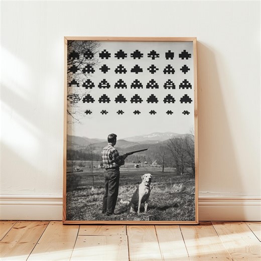 Vintage Photo Game Illustration Poster | Retro Pixel Arcade Art Print | Digital Download - Etsy