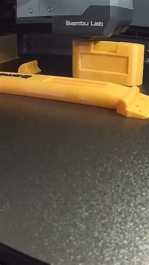 Orange and Black Scraper Printed on the Bambu Lab P2S
