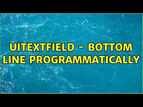 UITextField - bottom line programmatically (2 Solutions!!)