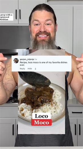 Zach Coen, RD/LN on Instagram: "‼️What comfort food would you like to see next? 🤔 This macro-friendly Loco Moco is the perfect meal prep recipe! Be sure to give it a try and let me know what you think 👍 #locomoco #mealprep #easymealprep #easyrecipe #easyrecipes #healthyrecipe #healthyrecipes #dietitian #registereddietitian #nutritionist #zachcoen #thatdietitianwiththebeard"