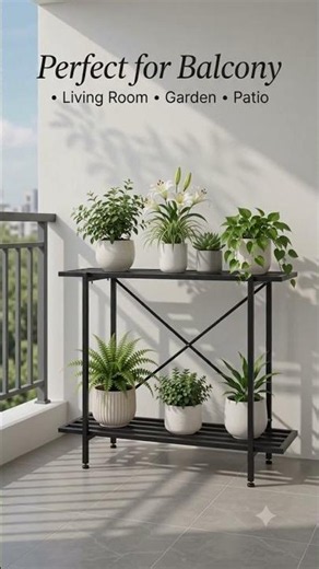2-Tier Metal Plant Stand | 100kg Heavy Duty Garden Pot Stand | Rustproof Indoor & Outdoor Plant Rack