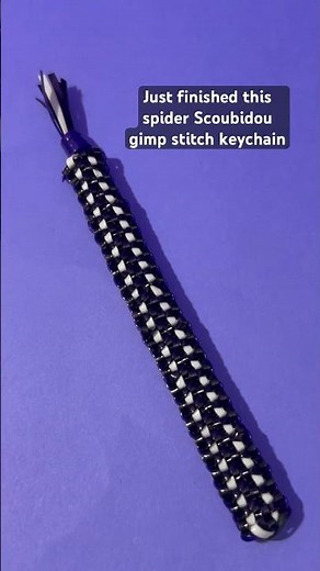 Just finished my gimp spider stitch Scoubidou keychain