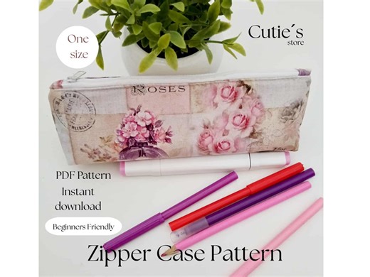 Beginner Sewing Project for Back to School | Pattern for Zipper Case | Pencil Case Mold | EASY for Beginners | Notebook, Planner, Diary - Etsy Canada