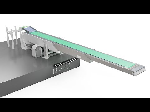New 3D design of telescopic & retracting loading conveyor