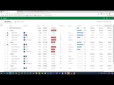 Project progress using Project Accelerator and Microsoft Project for the Web