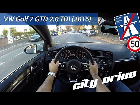 VW Golf 7 GTD 2.0 TDI (2016) - POV City Drive