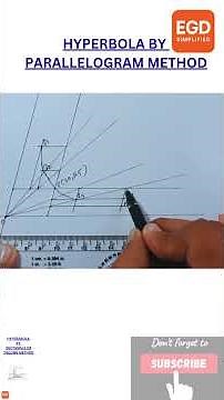 Hyperbola by Parallelogram Method ✏️ | Conics | Engineering Curves | #EGD #shorts #simplifiedegd