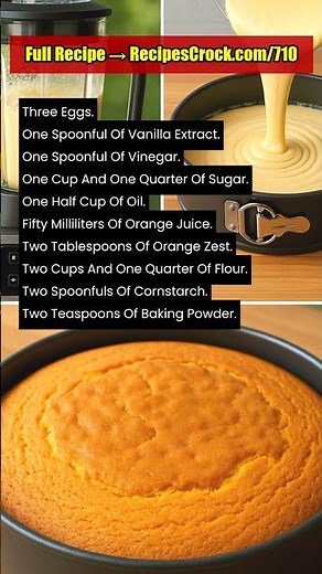 Easy Orange Blender Cake Recipe | Quick & Moist Citrus Cake Perfect for Spring Baking