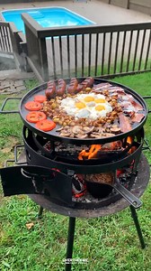 4M views · 80K reactions | Breakfast Fry Up  | Over The Fire Cooking by Derek Wolf | Facebook