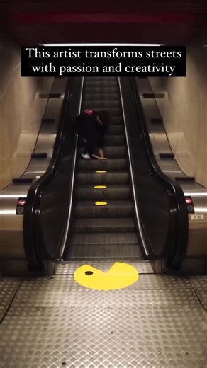 Viral Art Culture on Instagram: "Greg Goya, a street artist hailing from Turin, Italy, has made a name for himself with his “fast art,” which blends street installations with social media performances. He initially focused on custom sneaker art before transitioning to street art. One of his famous pieces, “Kiss Stop,” featured a heart on the ground with the prompt “kiss here,” and gained significant attention on TikTok. Goya’s work frequently invites public participation, emphasizing themes of l