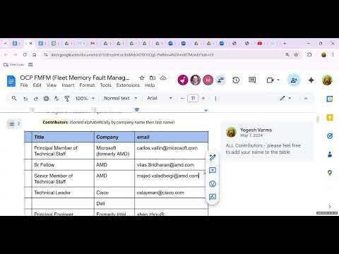 OCP HM - Fleetscale Memory Fault Management Workstream call (Mar 25, 2025)