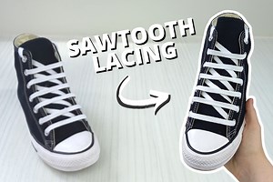 Sawtooth Lacing Shoes: EASY Tutorial (With Photos) - Wearably Weird