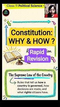 ✅CLASS 11 POLITICAL SCIENCE Chapter 1 Explained | Constitution Why & How? Part 1 #indianconstitution