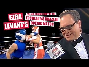 (FLASHBACK) Ezra Levant emcees Trudeau vs Brazeau boxing match, 2012