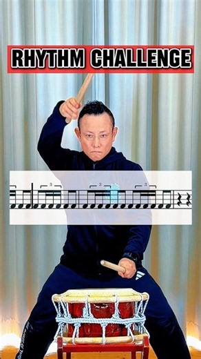 リアル太鼓の達人！Real Taiko no Tatsujin‼︎ リズムチャレンジRhythm Challenge 徐々に難しくなるよ #kotetsu 小鉄 #Japanese drums 和太鼓