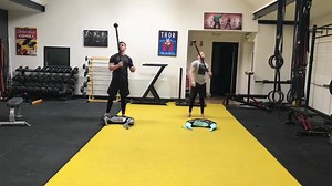 🔥Workout Wednesday🔥 For today’s workout we decided to put some of our new unconventional training equipment to use, the Bulgarian Bag. We also had the macebell in there too! Two tools that are very unknown in most peoples eyes but have been around for years and years!! Great for rotational power, grip strength and full body conditioning workouts! Todays workout was real simple; 15 min AMRAP -x10 Bulgarian Bag Swings Each Way -x10 Push Ups -x10 Single Arm MB 360’s Each Way Myself and Lew manage