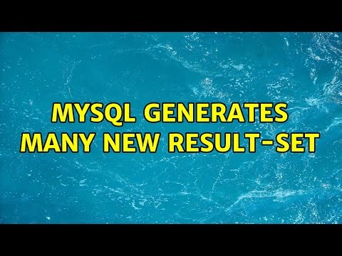 MySQL generates many new result-set