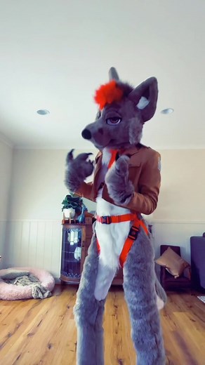 Happiness? #foryou #foryoupage #fyp #fypシ #furry #furryfandom #fursuit #fursuiter #fursuiting #furries #furriesoftiktok #furrytiktok #wolf #dance