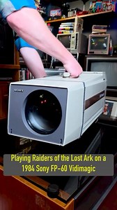 674K views · 12K reactions | In 80s sony released a « portable», single tube projector called vidimagic. The FP-60 model came with a built-in Betamax player.Here's one in action playing Raiders of the Lost Ark in preparation for the release of indianajones. | Hificine | Facebook