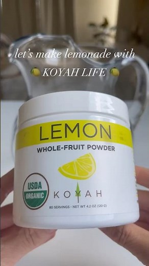 Homemade lemonade made easy with our organic freeze-dried lemon powder. 🍋🍋 #lemonade