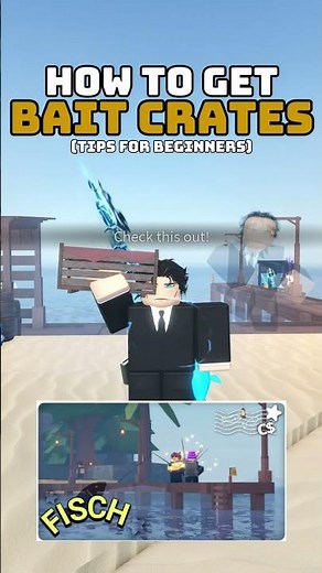 The FASTEST way to get BAIT CRATES in Roblox FISCH! (Tips for beginners) #roblox #fisch #gaming