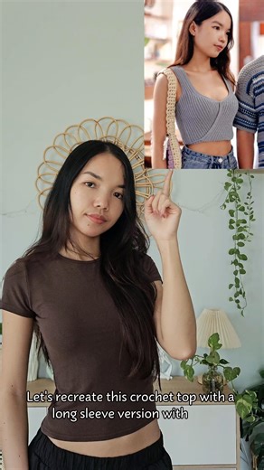 Recycle old knit sweater into crochet cardigan 🧶 #shorts #crochet | Chenda DIY