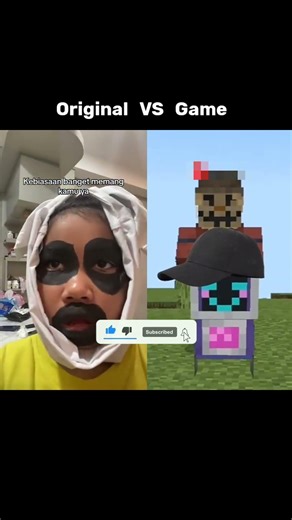 Original VS Game - Awas Ada Hantu Di Belakang #shorts #minecraft #funny