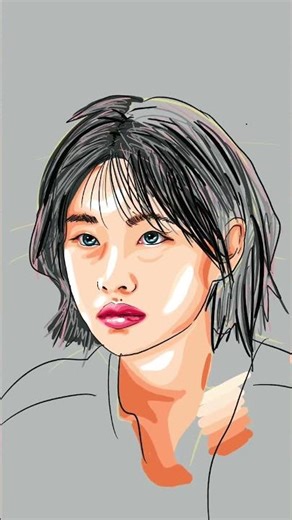 Procreate tutorial Kangsaebyok squidgame netflix #kangsaebyeokedit #squidgame #squidgame2